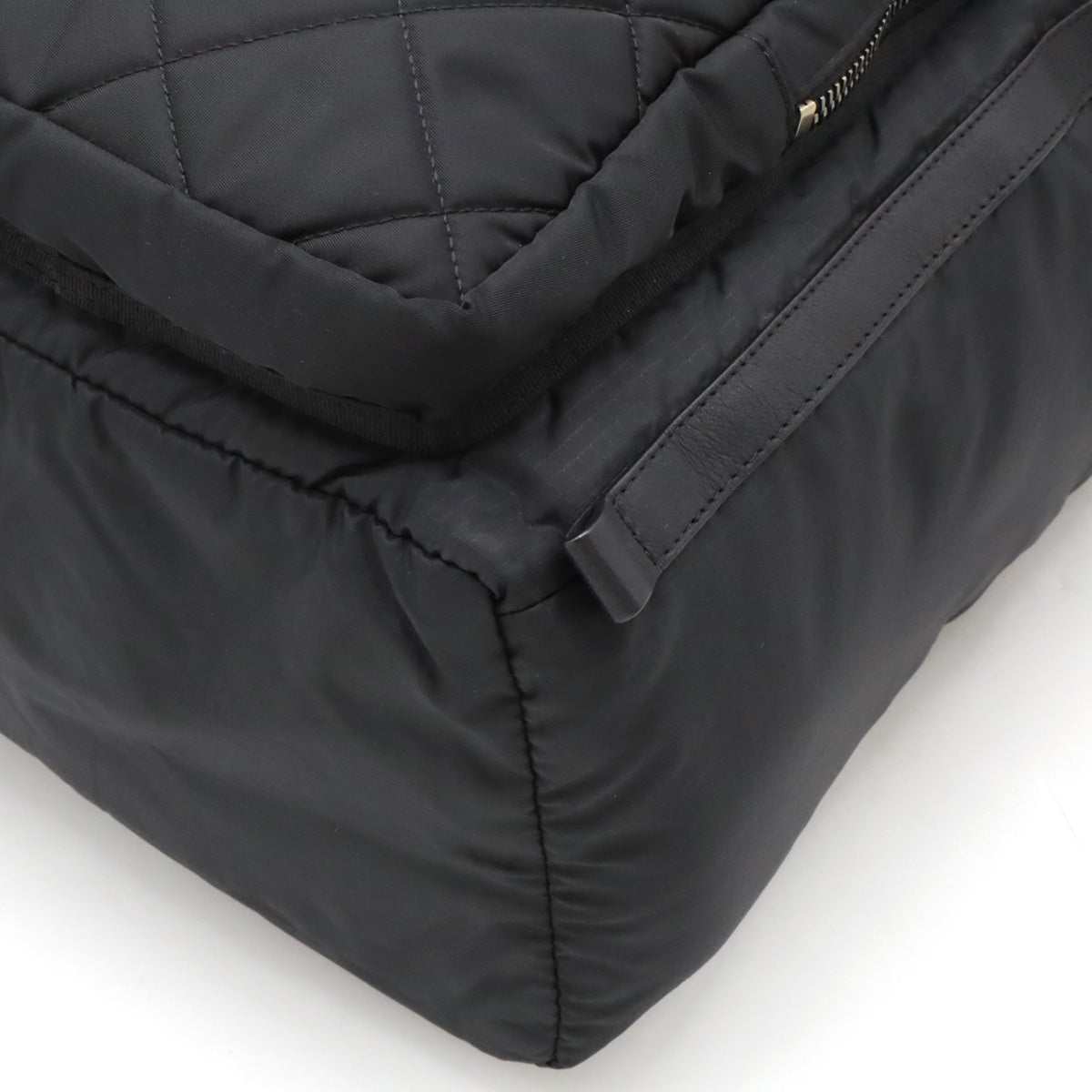 Moncler Nylon Leather Backpack Black