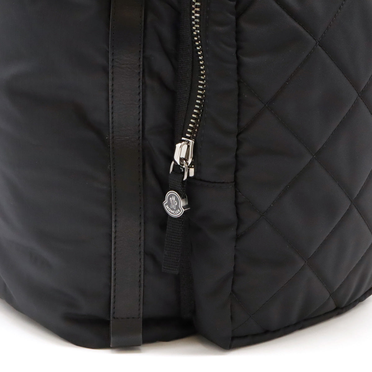 Moncler Nylon Leather Backpack Black