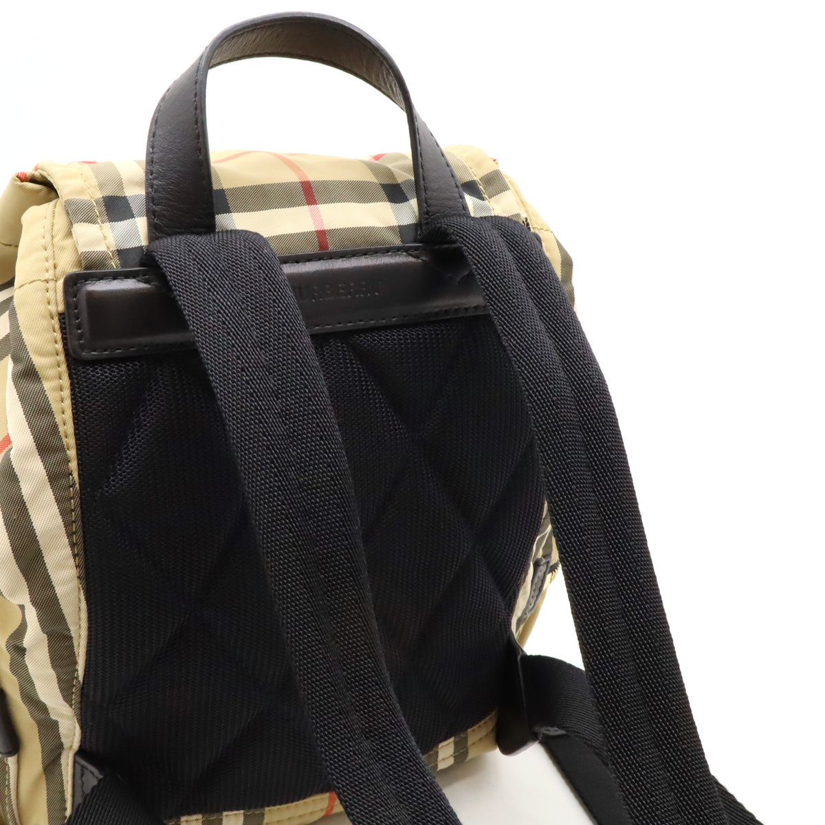 Burberry Nova Check Nylon Leather Backpack