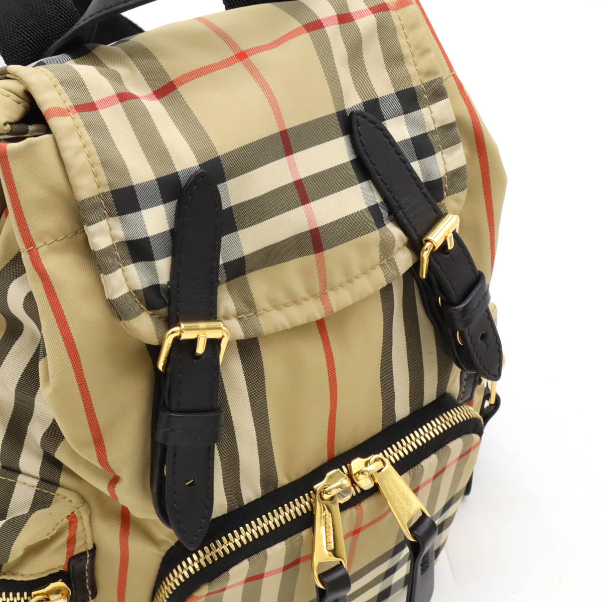 Burberry Nova Check Nylon Leather Backpack