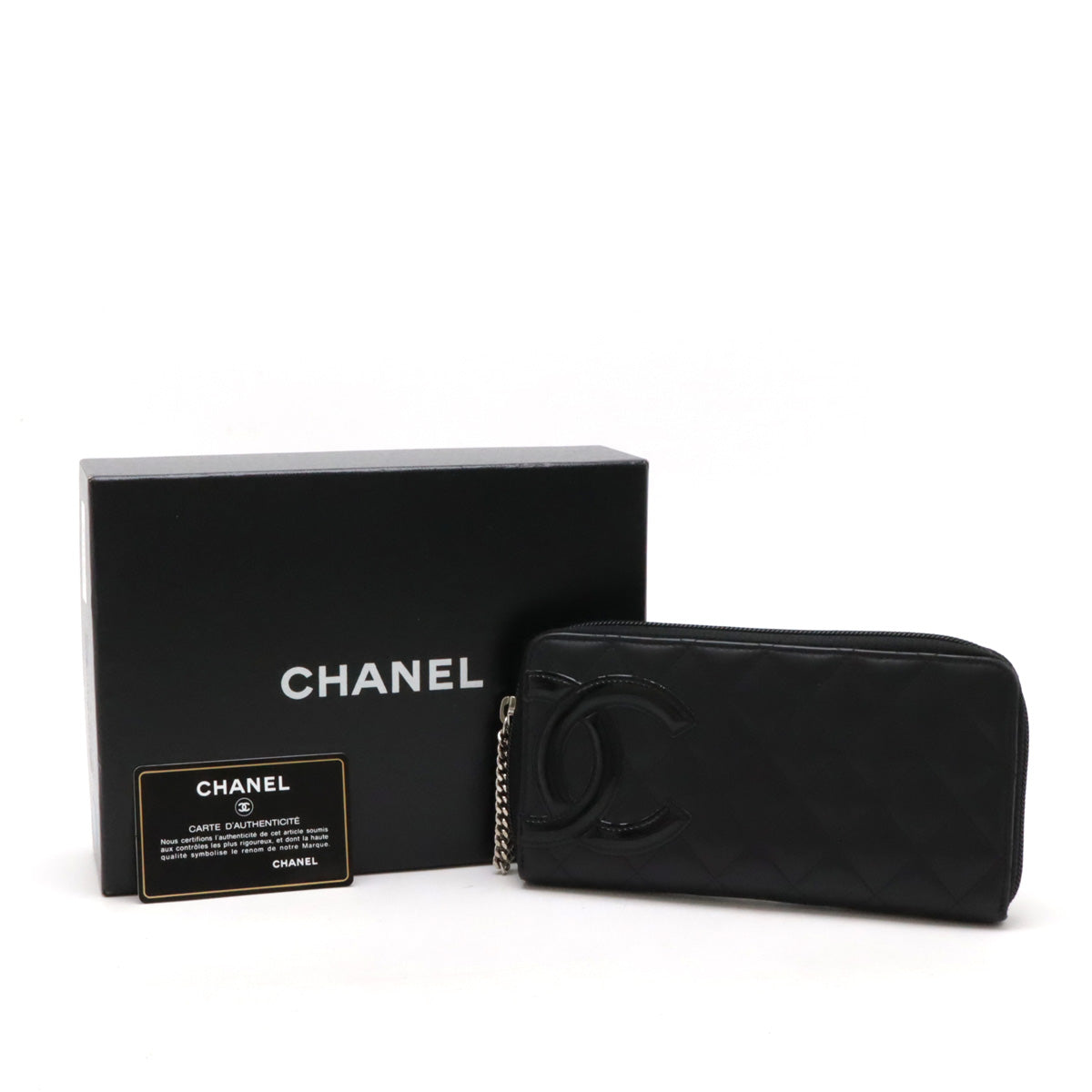 Chanel Cambon Line Coco Mark Leather Wallet