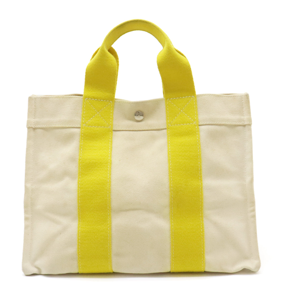 Hermes Canvas Bora Bora PM Tote Bag Yellow