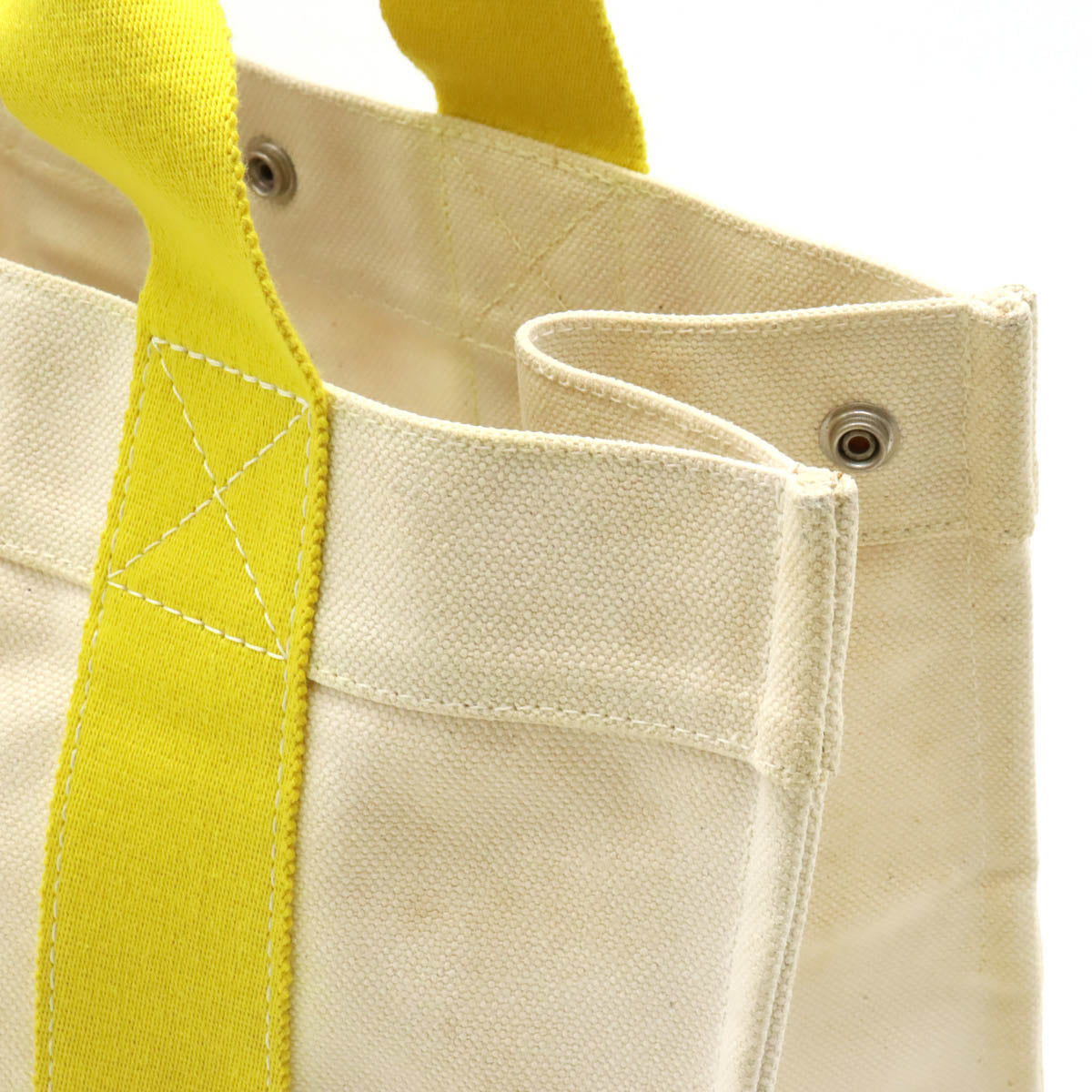 Hermes Canvas Bora Bora PM Tote Bag Yellow in Good Condition