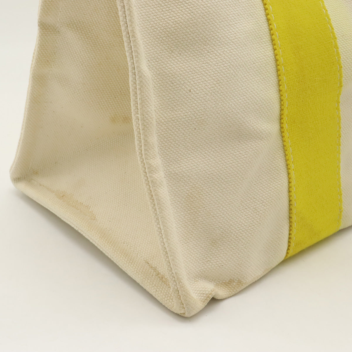 Hermes Canvas Bora Bora PM Tote Bag Yellow in Good Condition