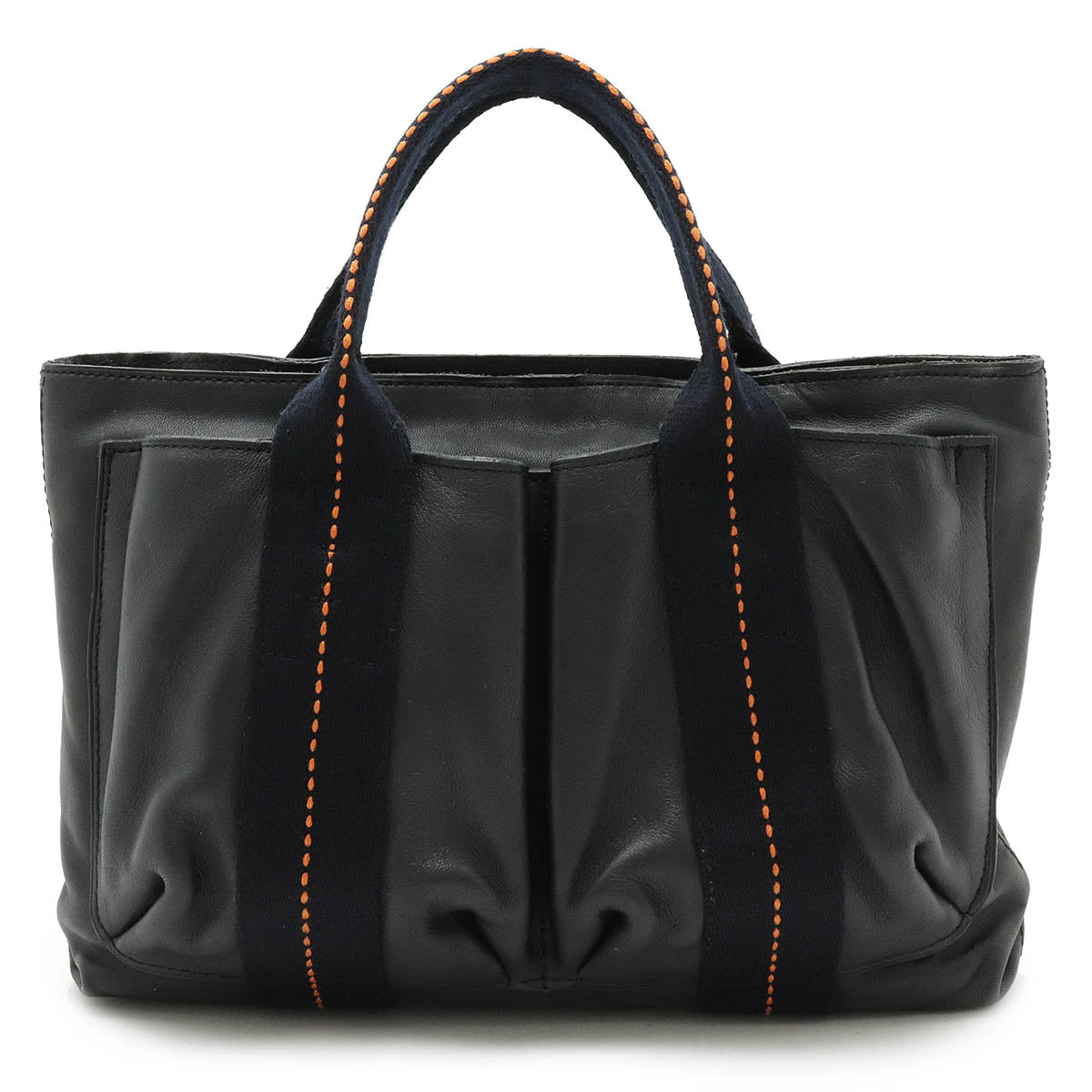 Hermes Black Leather Tote Bag