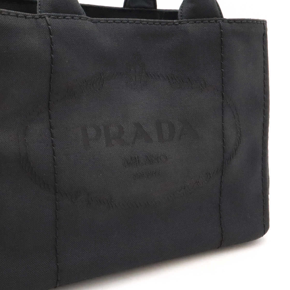 Prada Canapa Canvas Tote Bag 1BG439 in Very Good Condition