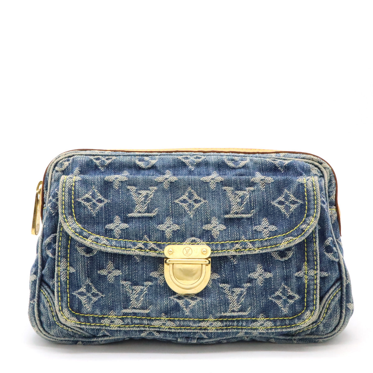 Louis Vuitton Monogram Denim Bum Bag M95347 in Very Good Condition