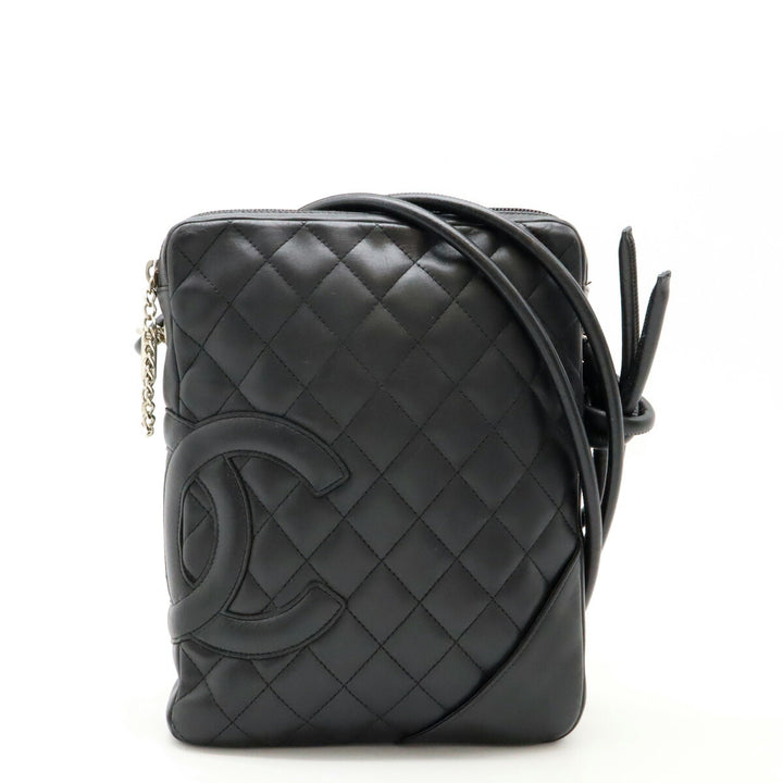 Chanel Cambon Line Coco Mark Shoulder Bag Black