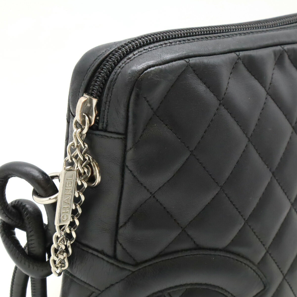 Chanel Cambon Line Coco Mark Shoulder Bag Black