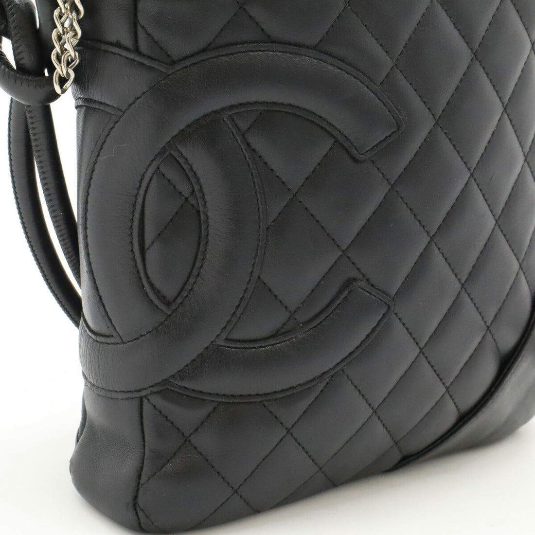 Chanel Cambon Line Coco Mark Shoulder Bag Black