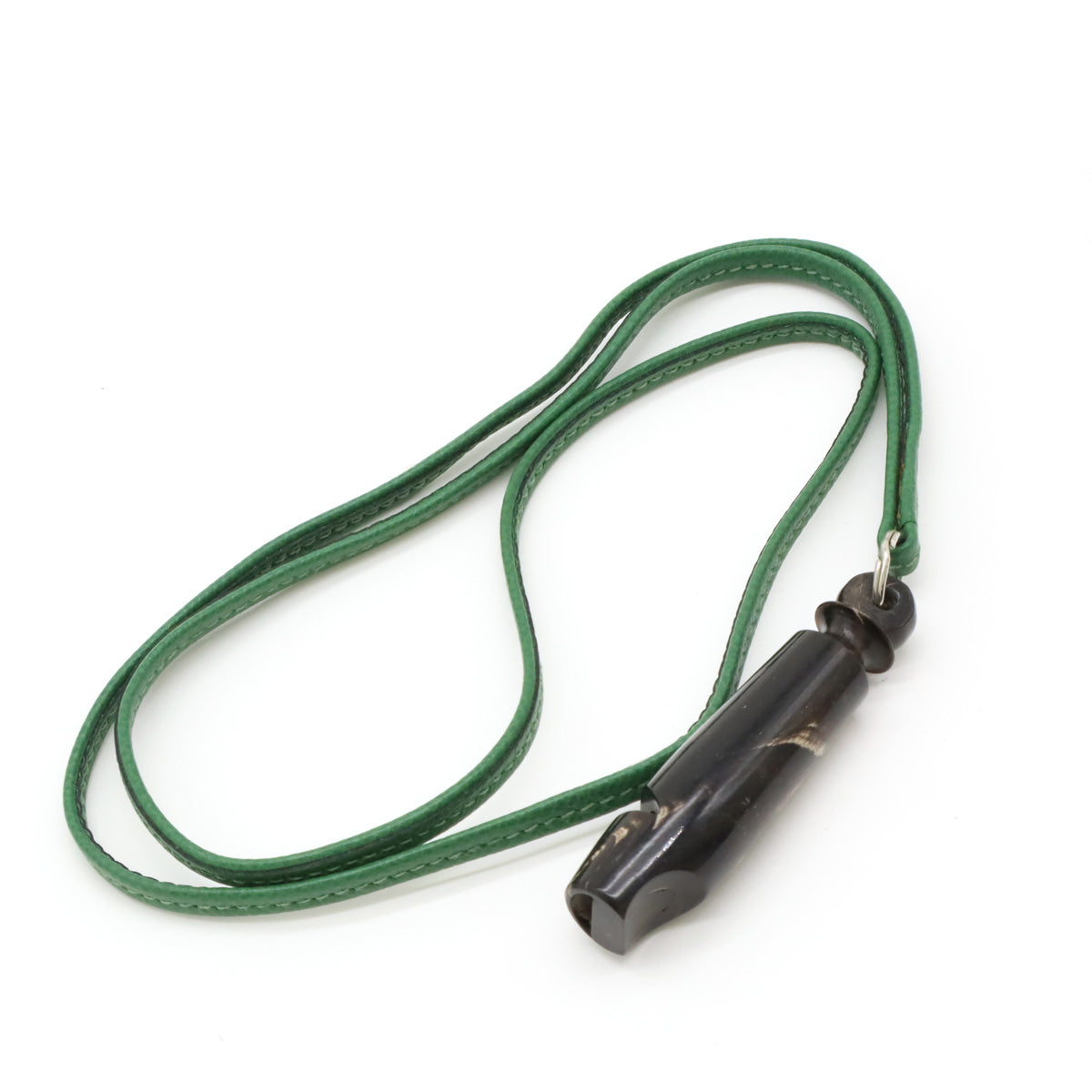 Hermes Wood/Leather Sifflet Whistle Necklace