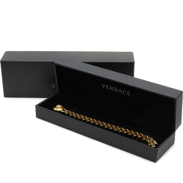 Versace Medusa Chain Bracelet GP Gold DG06996-DTMT in Very Good Condition