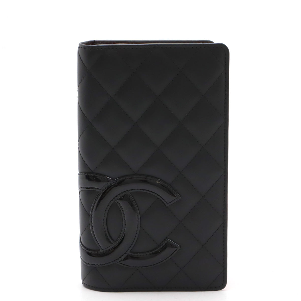 Chanel Cambon Line Soft Calf/Enamel Long Wallet A26717