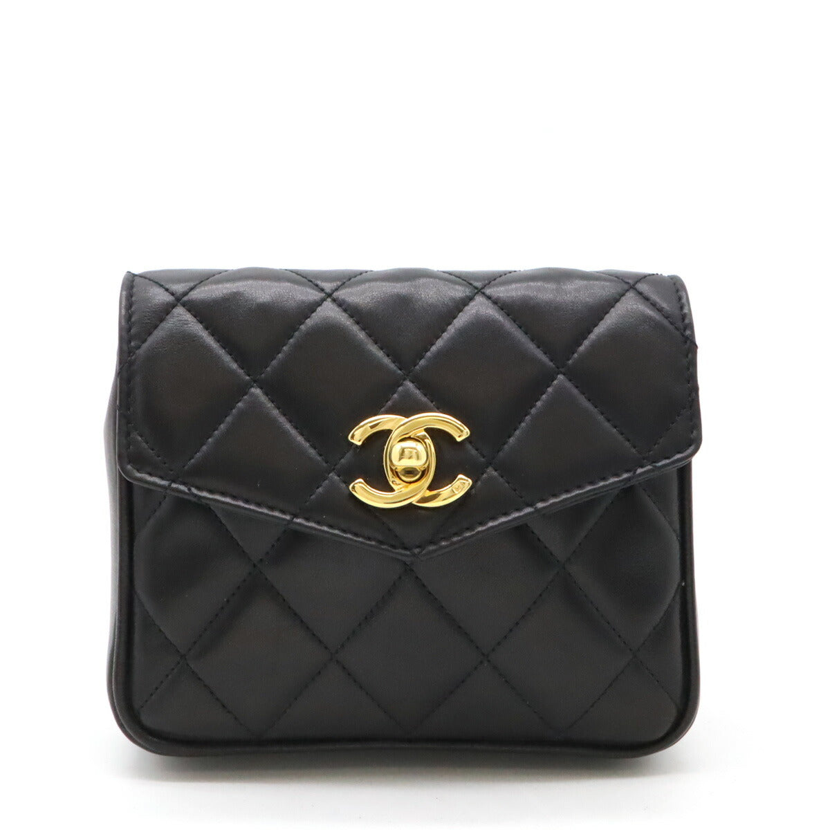 Chanel Leather Matelasse Belt Bag Black