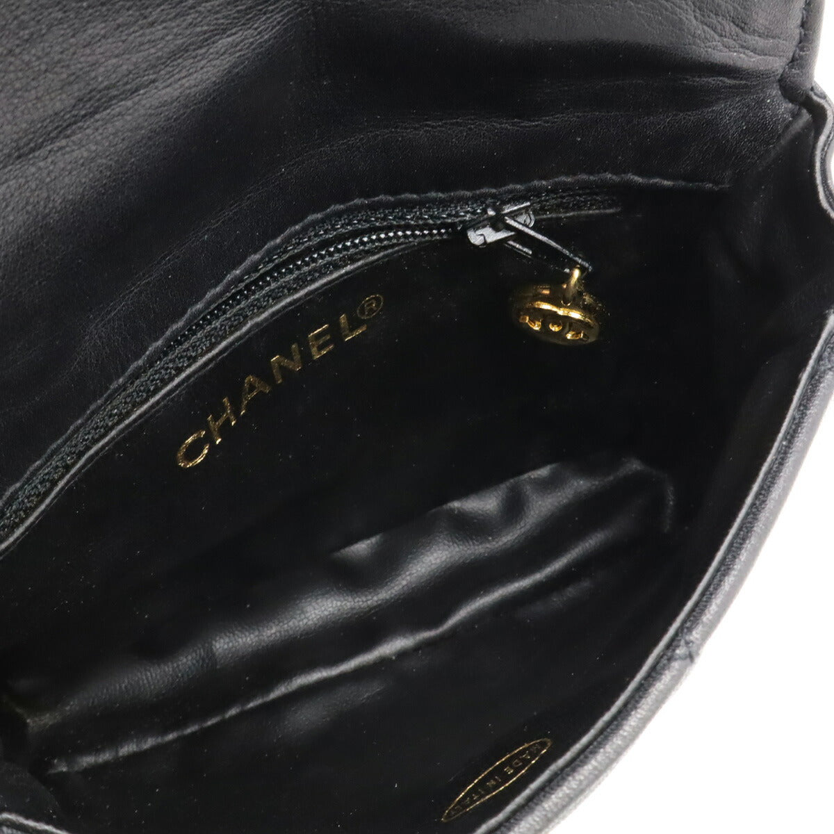 Chanel Leather Matelasse Belt Bag Black