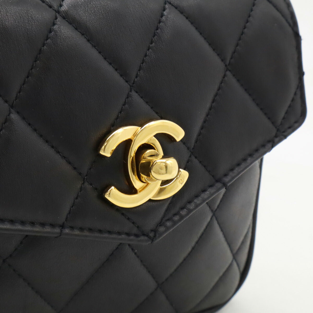 Chanel Leather Matelasse Belt Bag Black