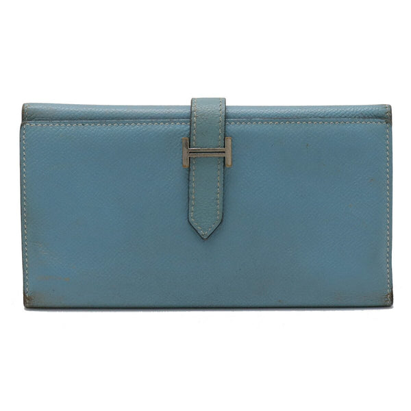 Hermes Bearn 2Plis leather long wallet