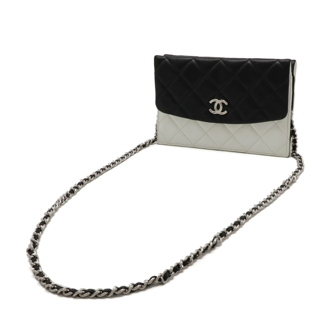 Chanel Leather Matelasse Chain Wallet Shoulder Bag