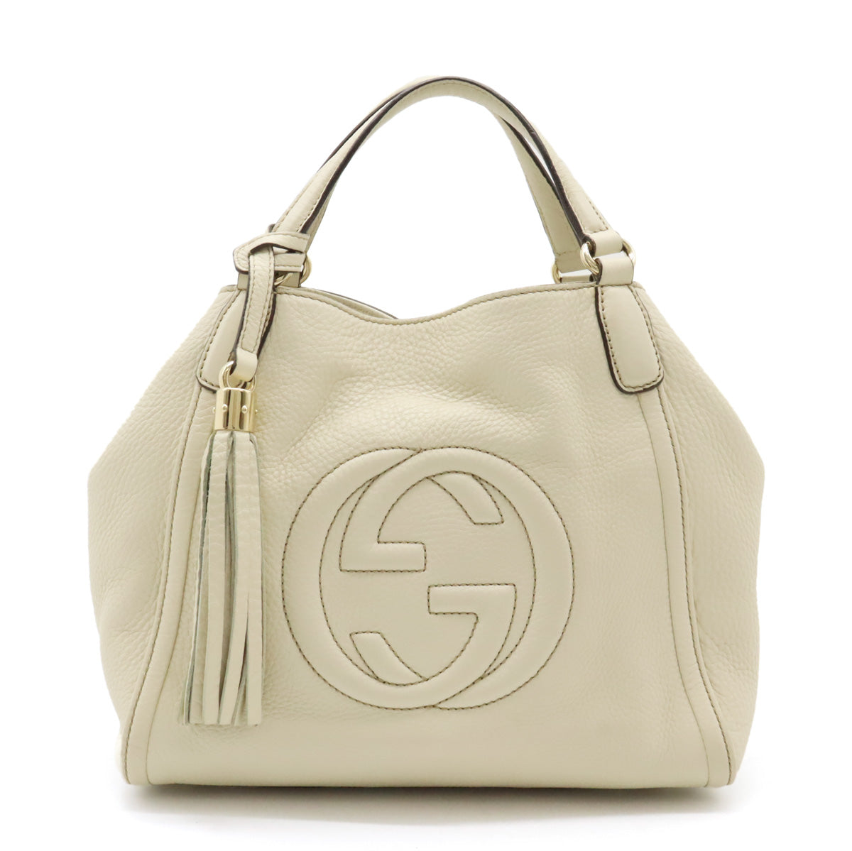 Gucci Leather Soho Interlocking G Handbag Tote 336751