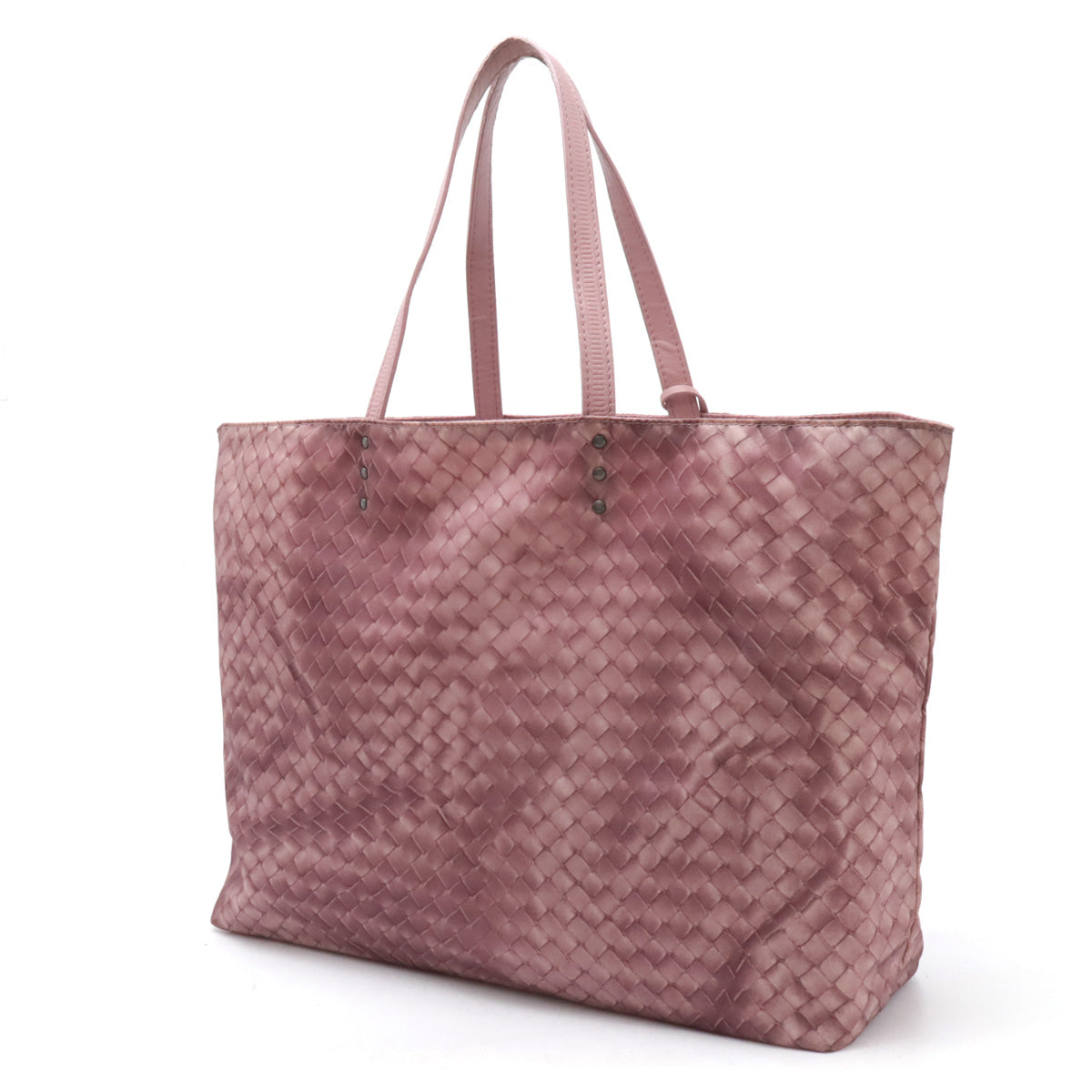 Bottega Veneta Intreccio Illusion Nylon/Leather Tote Bag 299875 in Very Good Condition