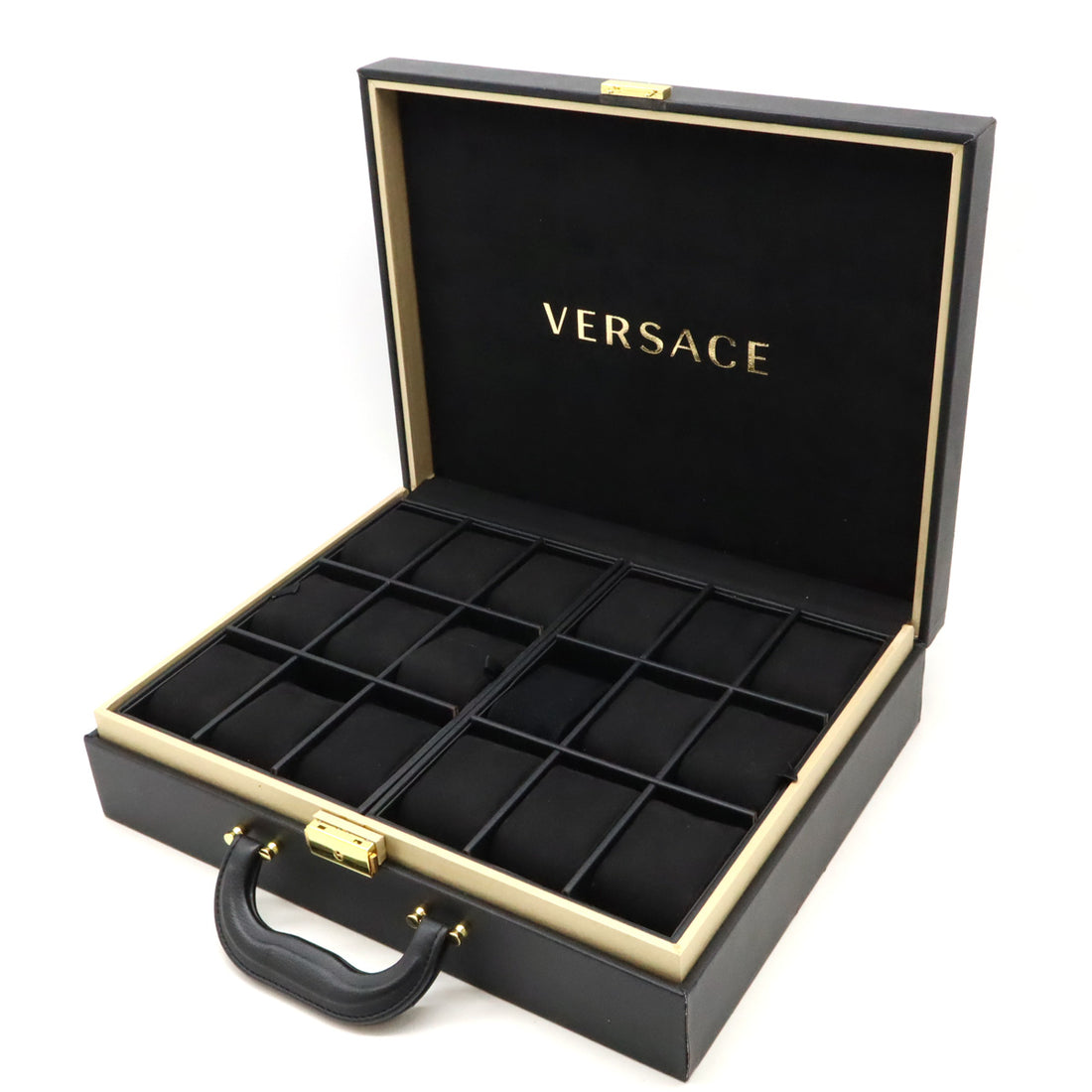 Versace Medusa Collection Leather Watch Case in Pristine Condition