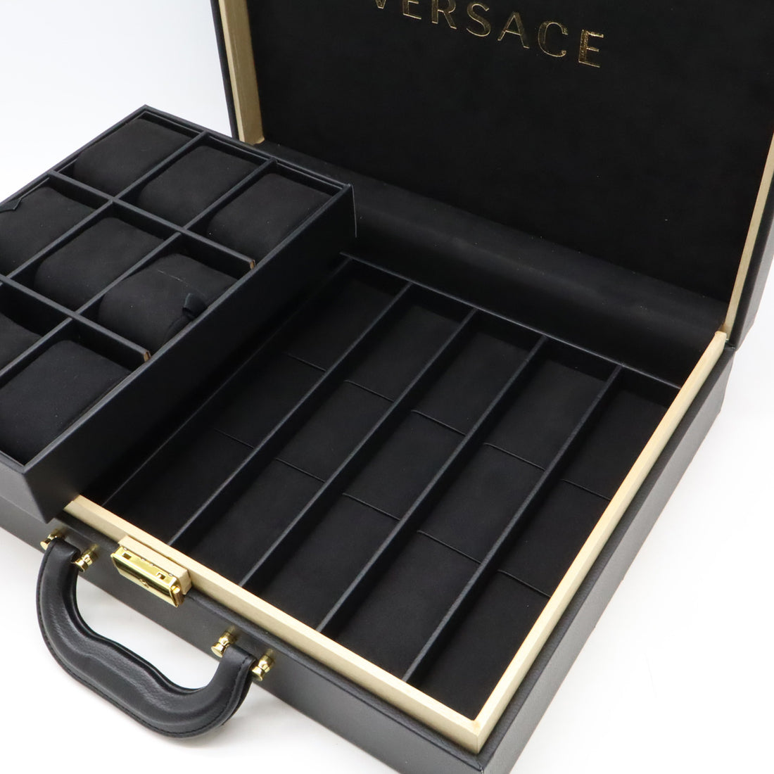 Versace Medusa Collection Leather Watch Case in Pristine Condition