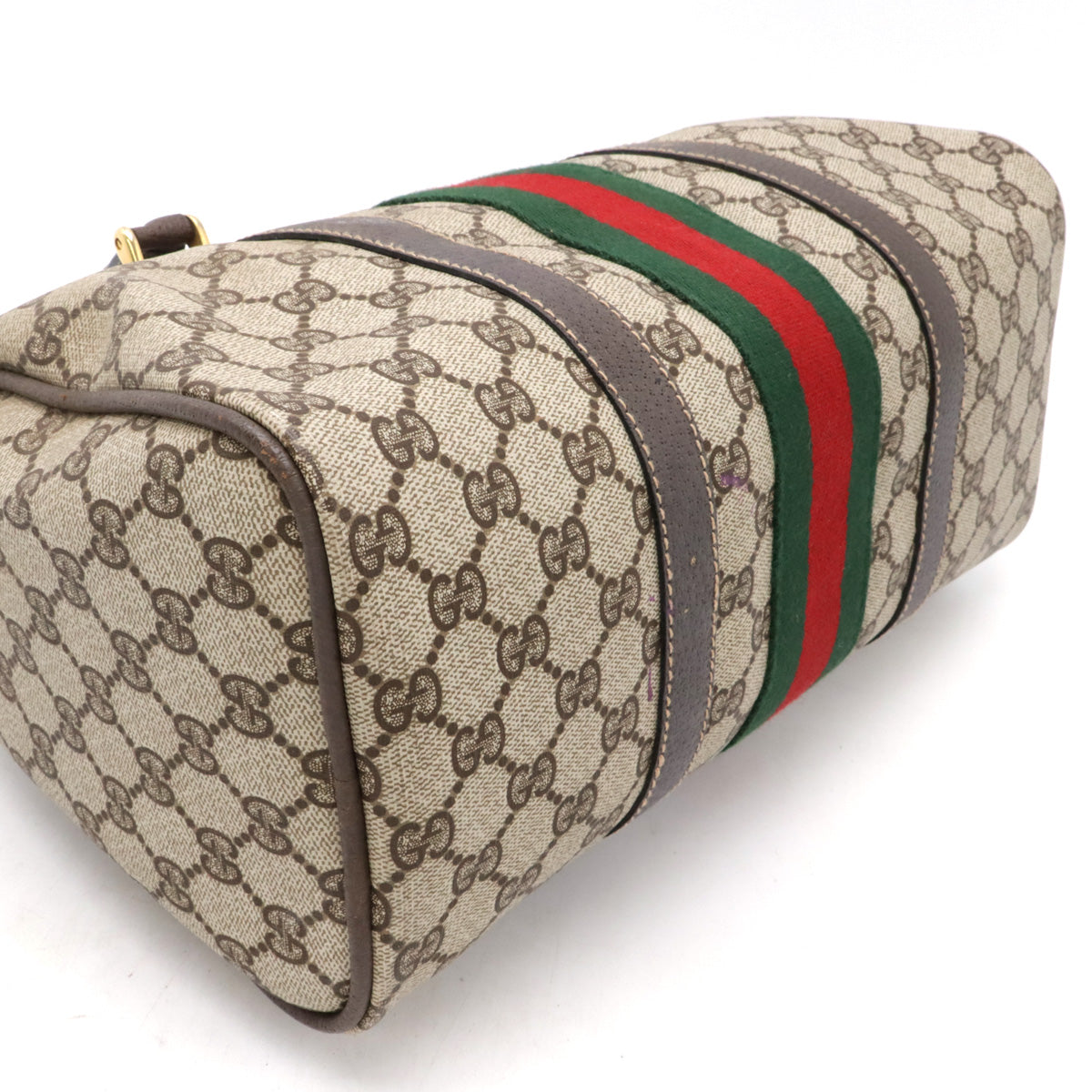 Gucci Old GG Plus Sherry Line Mini Boston Handbag in Good Condition