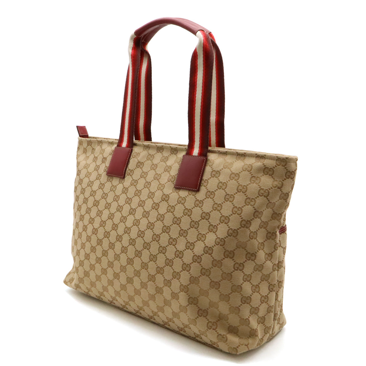 Gucci GG Canvas Leather Large Tote Shoulder Bag 155524