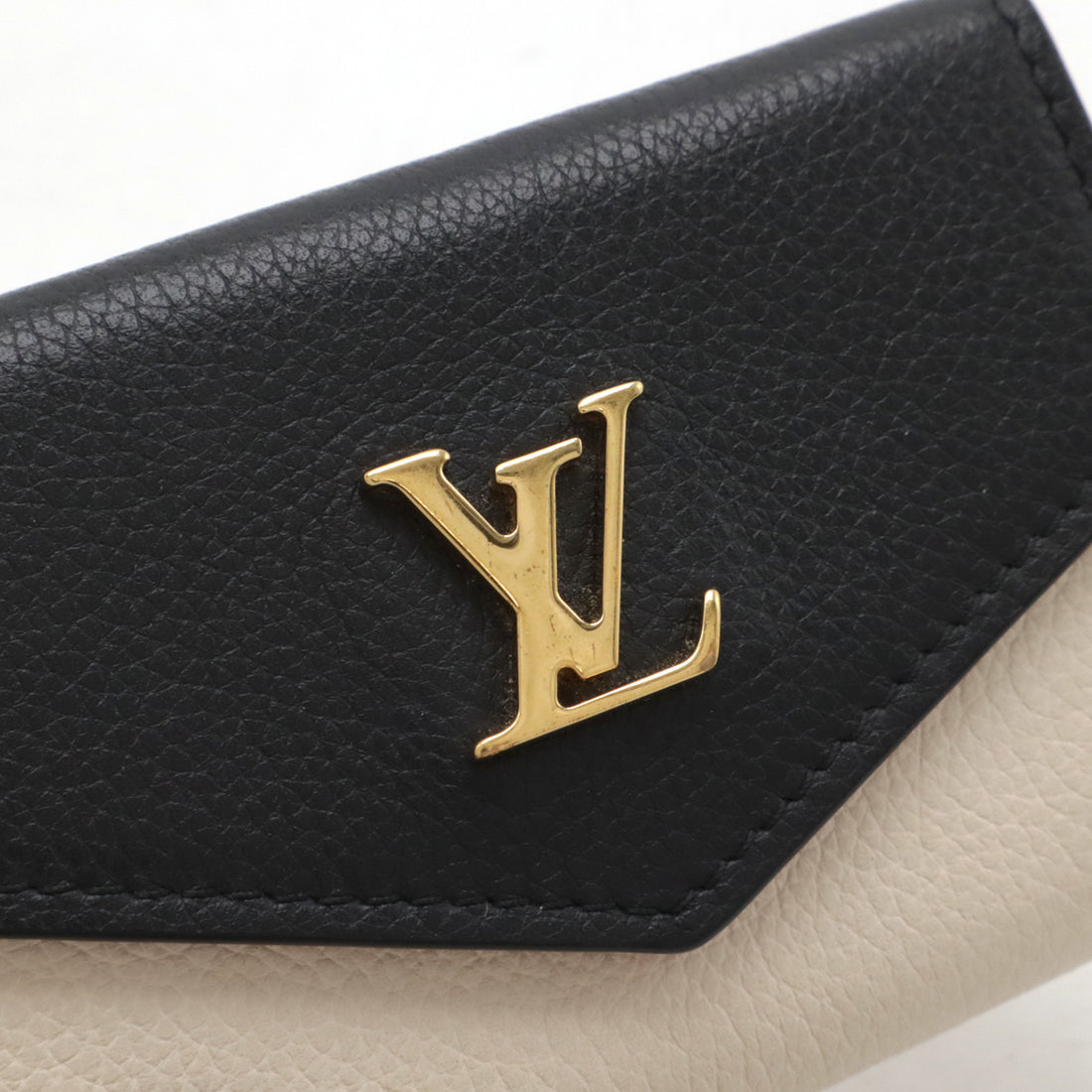 Louis Vuitton Leather Portefeuille Lockmini Trifold Wallet M80984