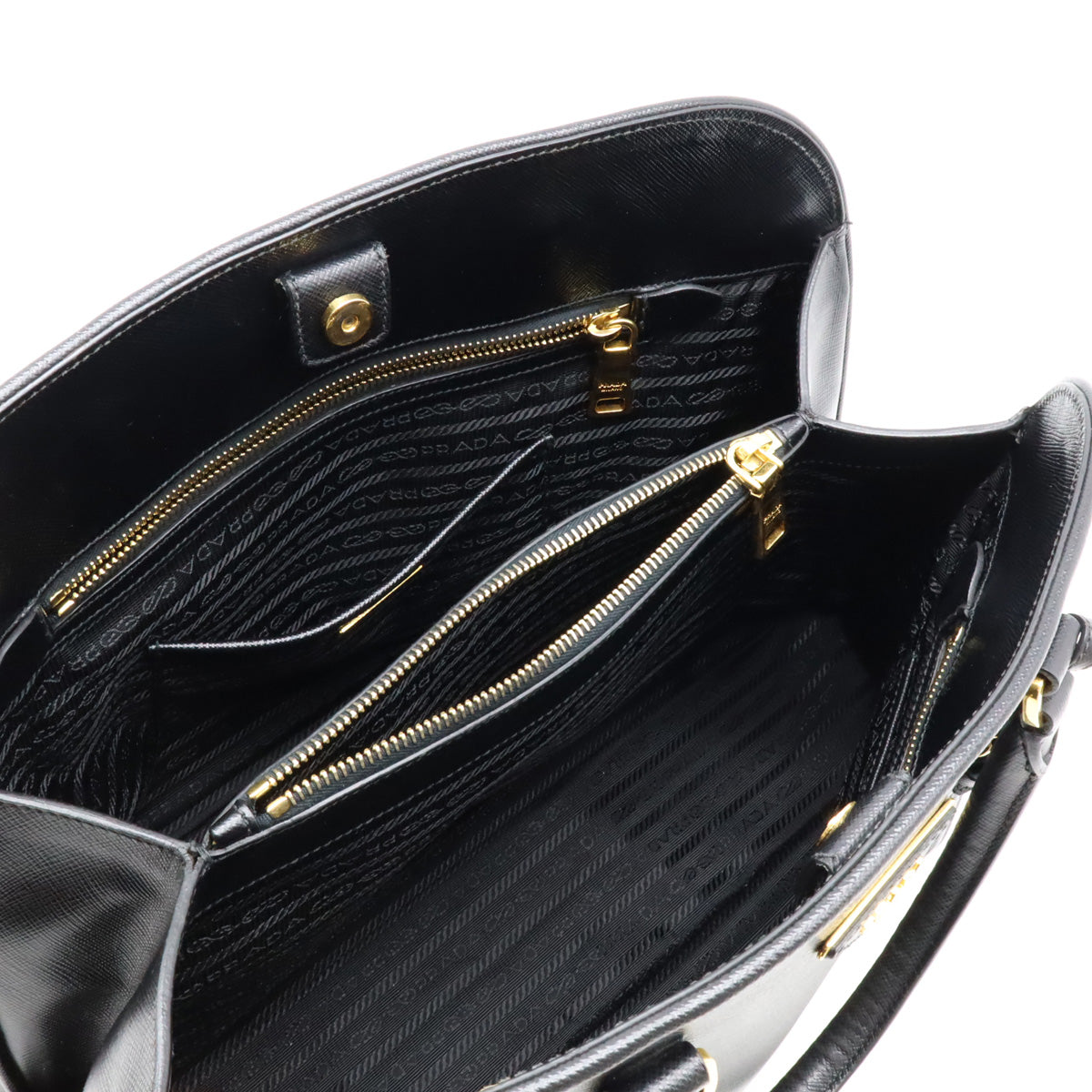 Prada Saffiano Leather Handbag Black