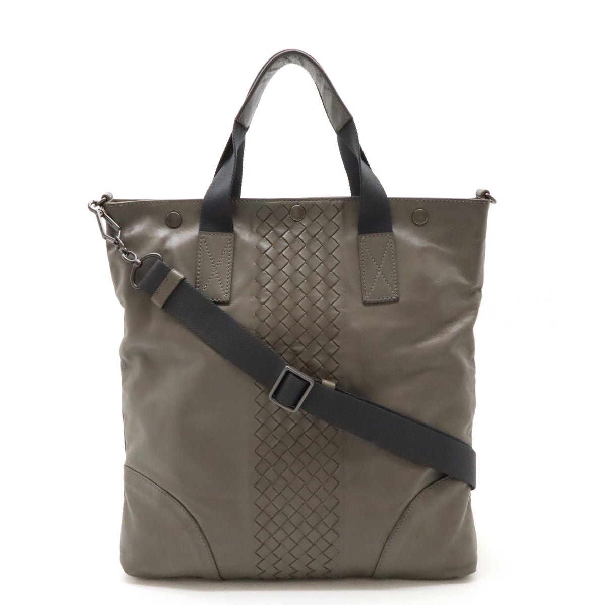 Bottega Veneta Leather Intrecciato Tote Bag