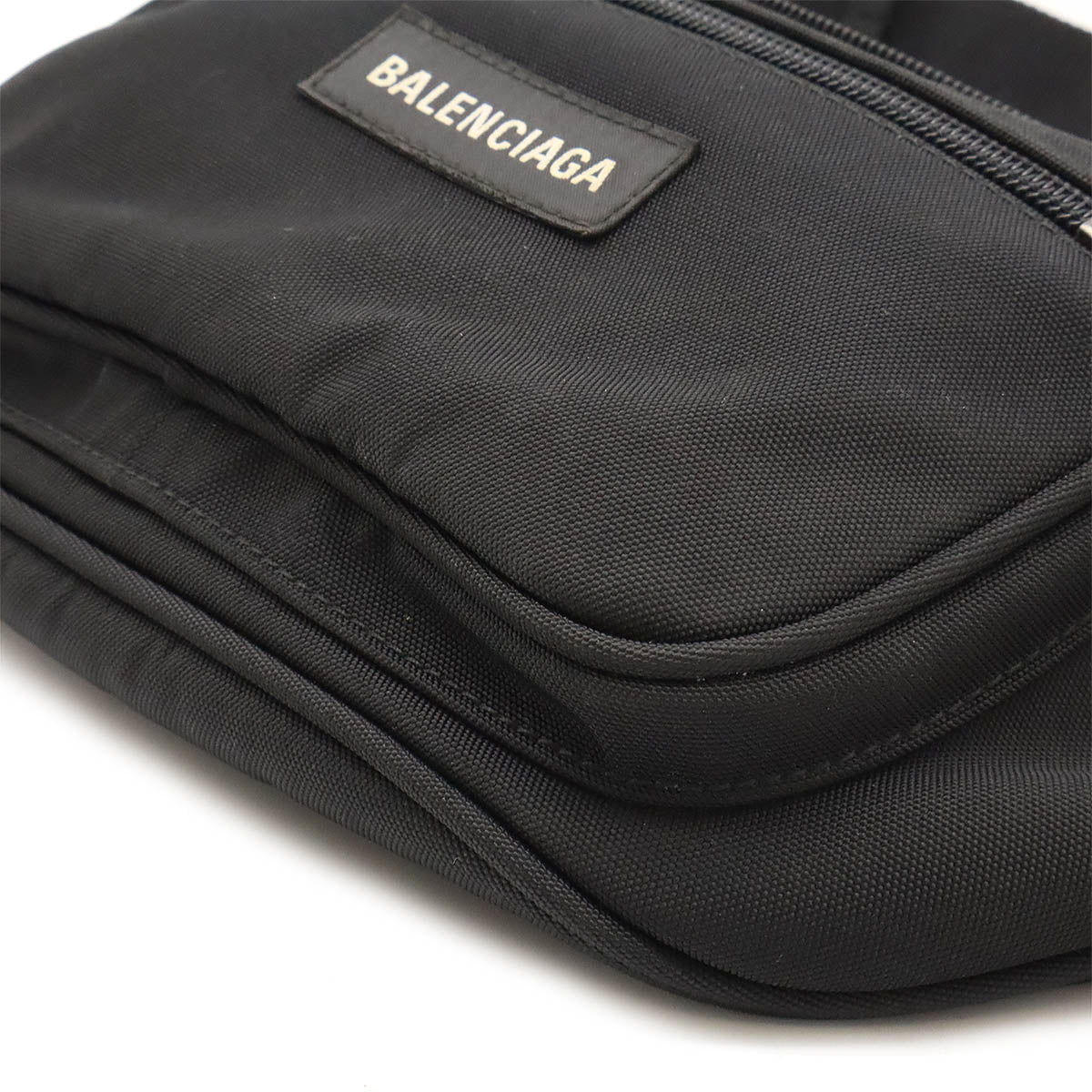 Balenciaga Tattoo Belt Bag Nylon Canvas Black