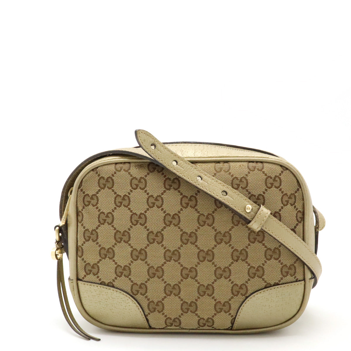 Gucci GG Canvas Bree Shoulder Bag Khaki Beige