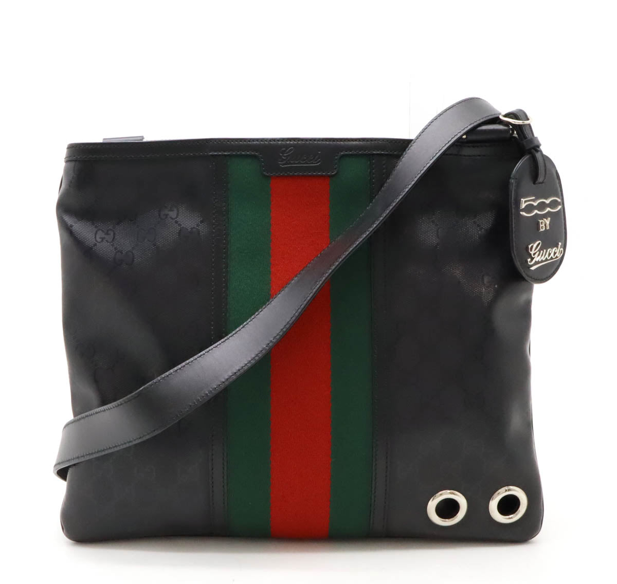 Gucci GG Imprime Fiat 500 Collab Shoulder Bag Black