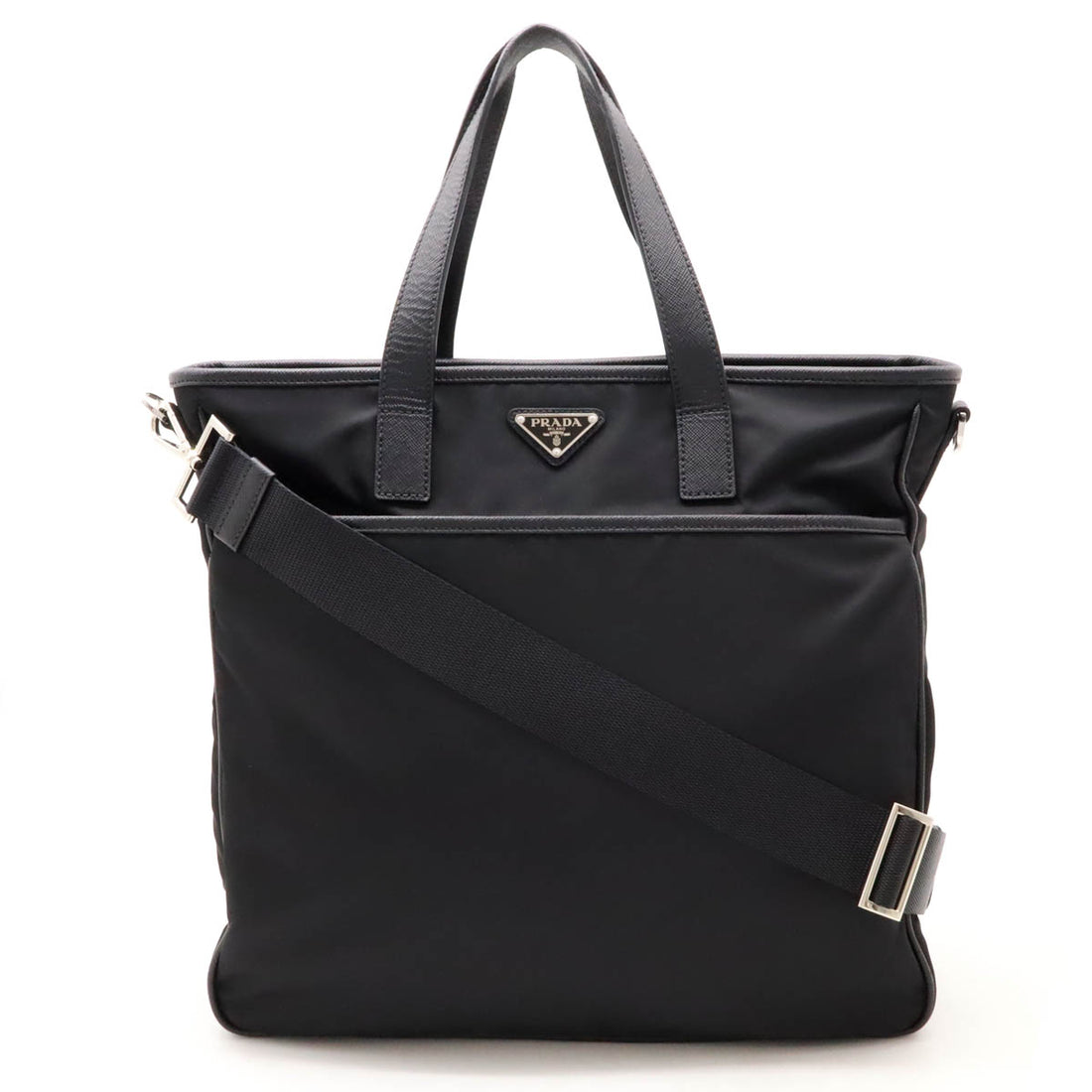 Prada Nylon Leather 2WAY Tote Bag 2VG033