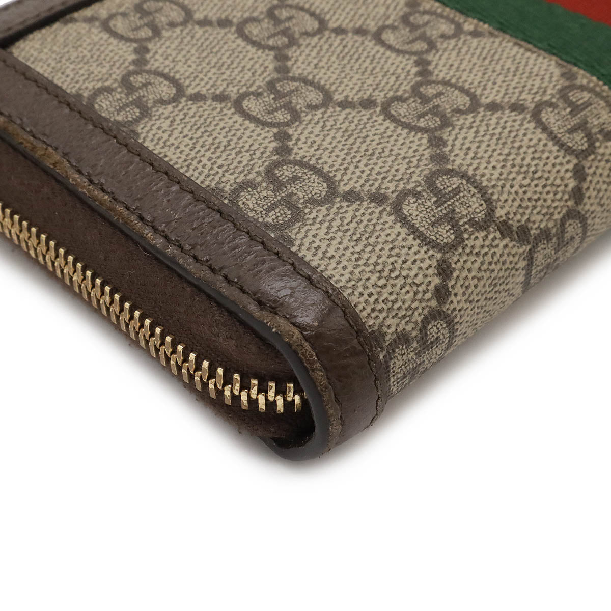 Gucci Ophidia GG Supreme Zip Around Wallet PVC/Leather