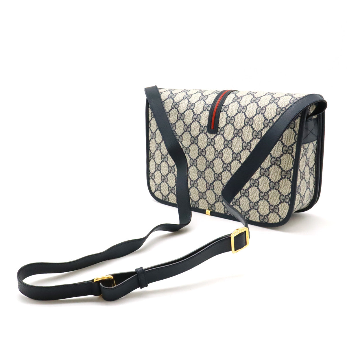 Gucci GG Plus Sherry Line PVC Leather Shoulder Bag 001-113-0551