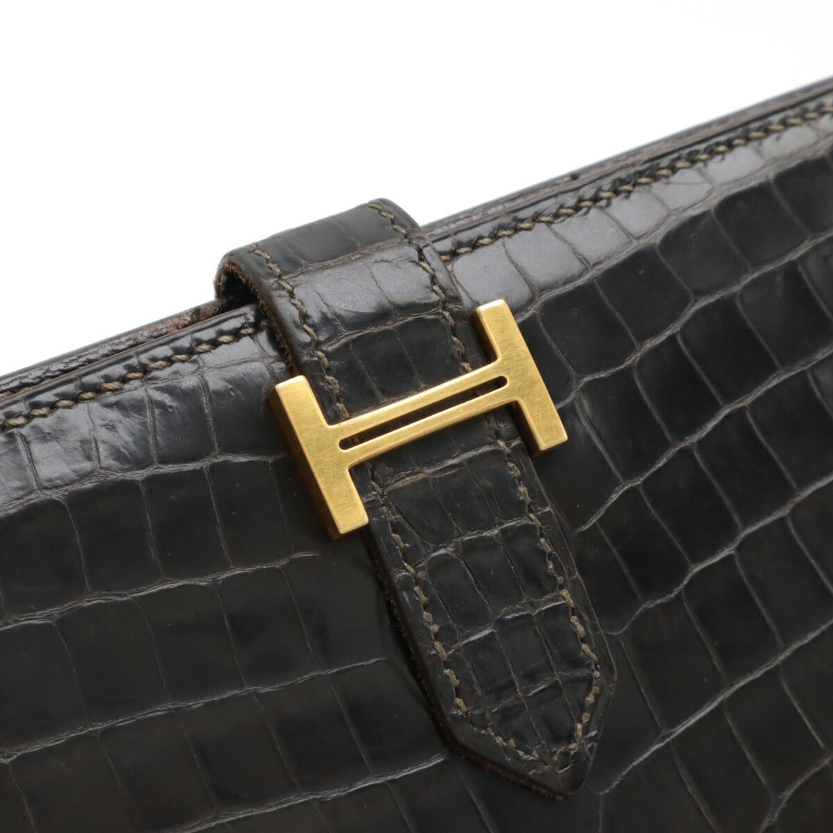 Hermes Crocodile Bearn Classic Wallet