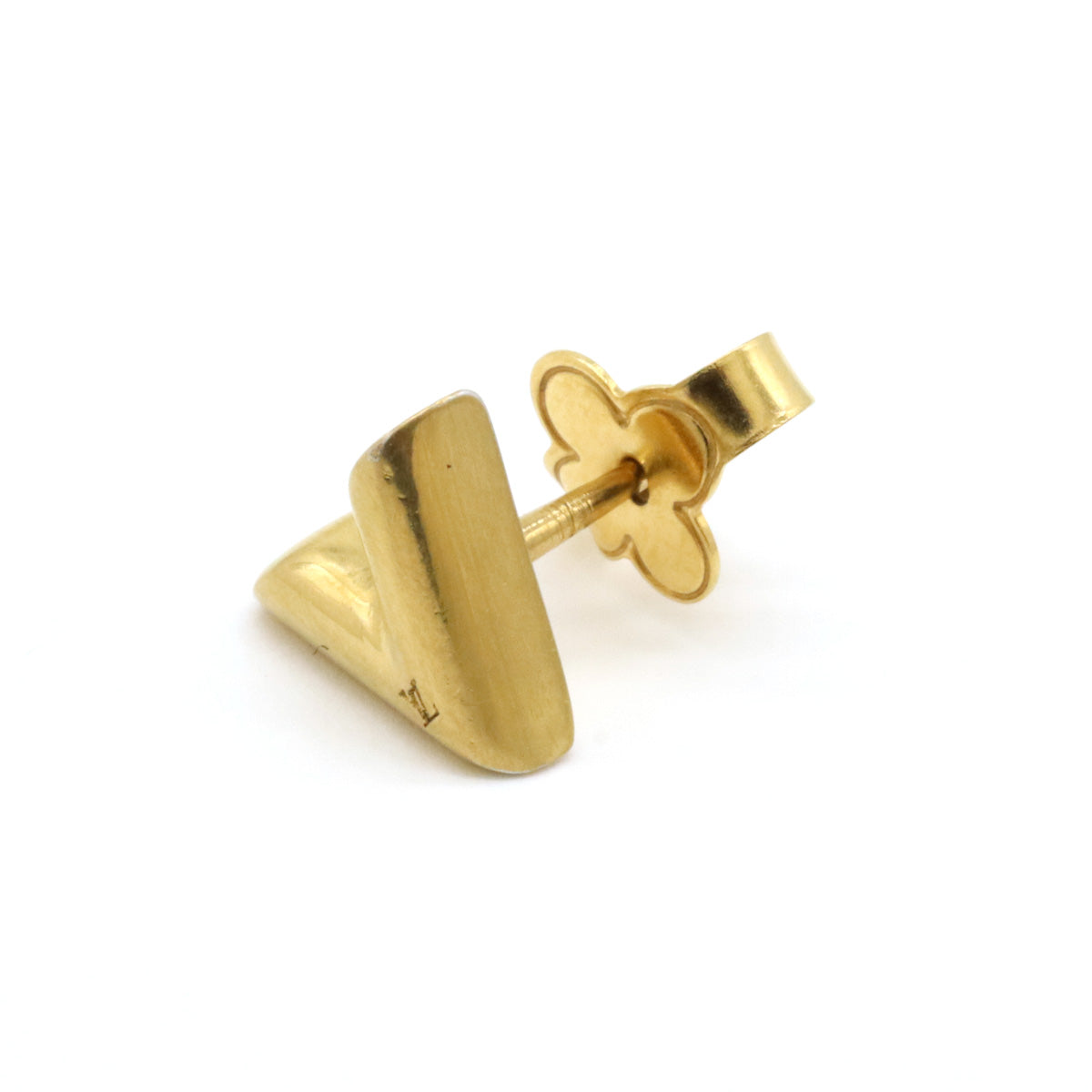 Louis Vuitton Essential V Gold Earring M68153 in Great Condition