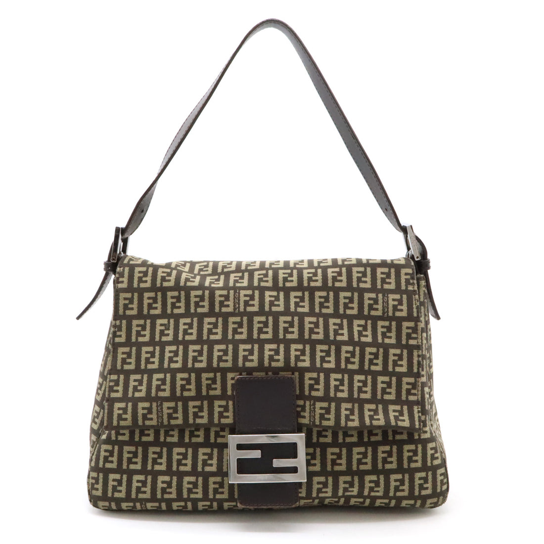 Fendi Nylon Canvas Mamma Bucket Shoulder Bag 8BR001