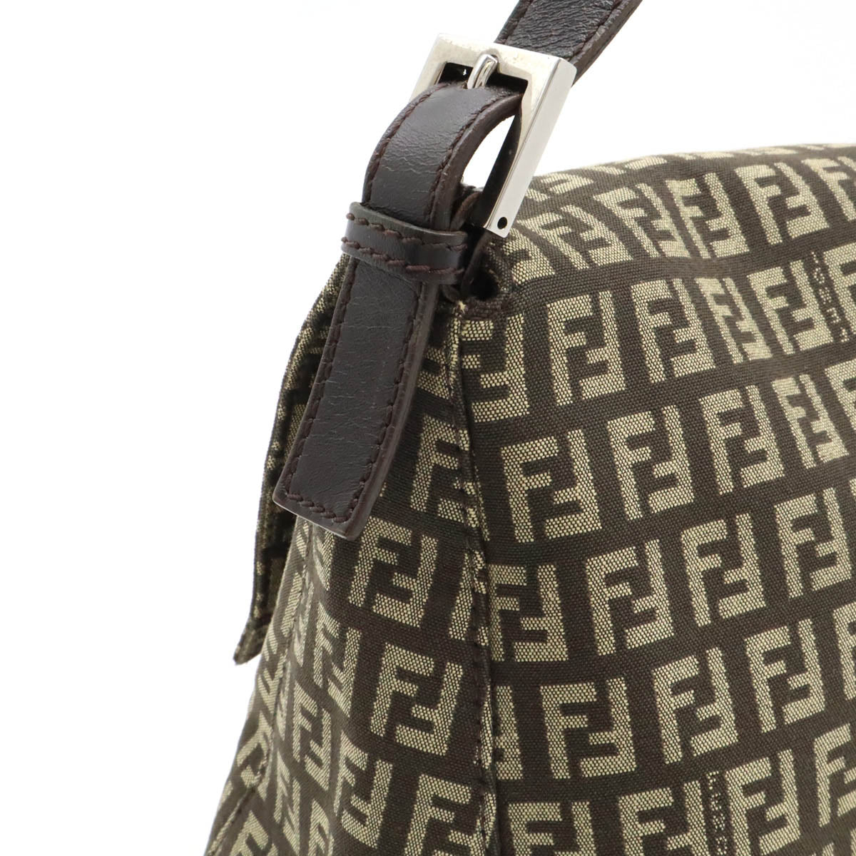 Fendi Nylon Canvas Mamma Bucket Shoulder Bag 8BR001 in Great Condition