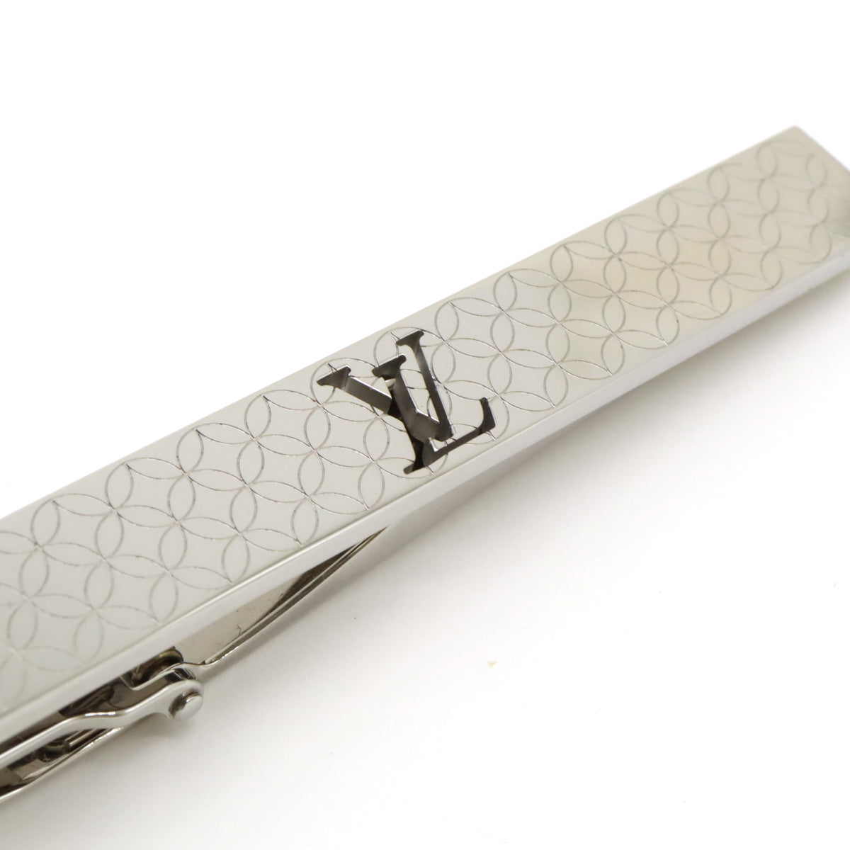 Louis Vuitton Steel Tie Clip Champs Elysees M65042 in Pristine Condition