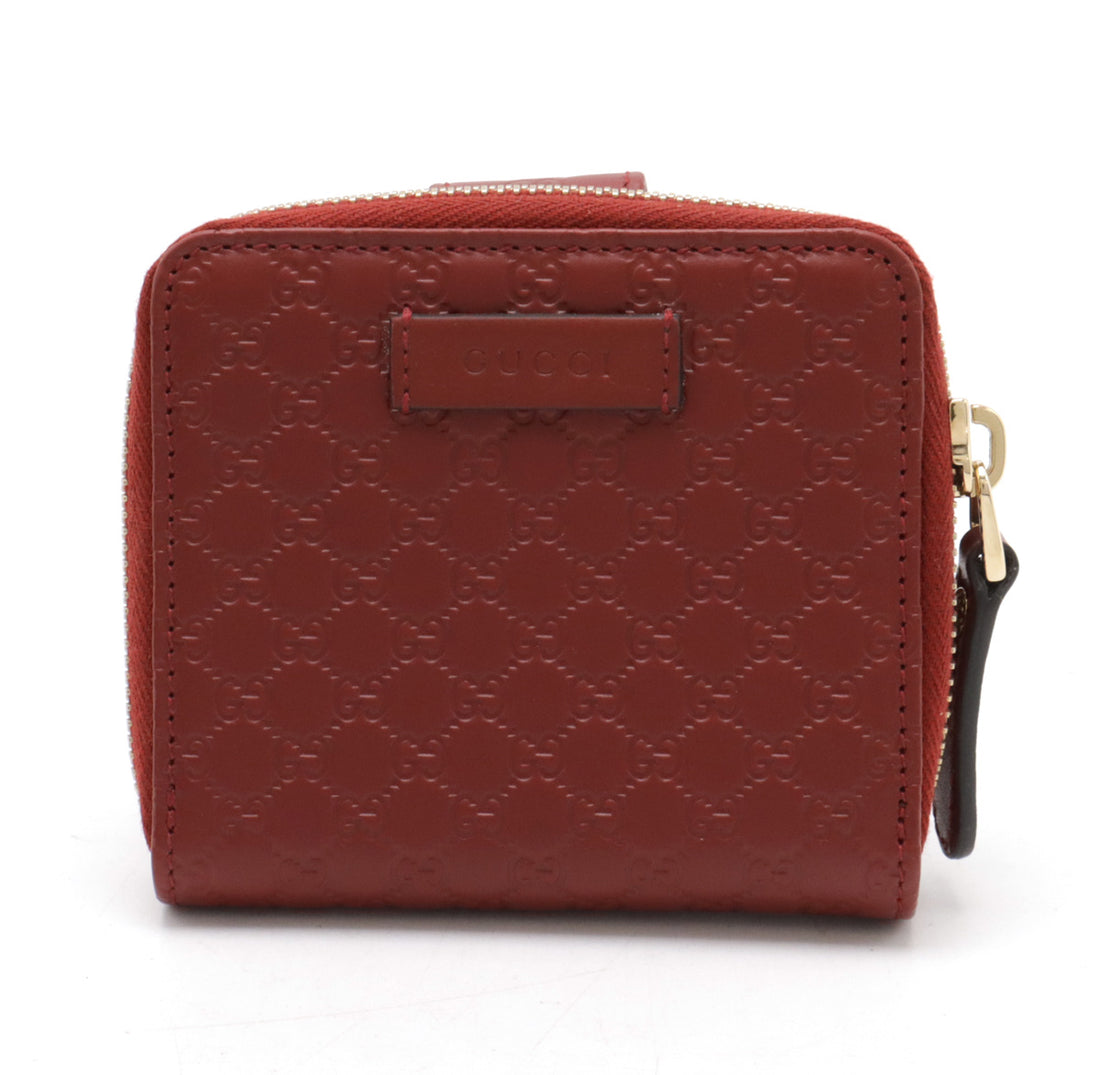 Gucci Leather Microguccissima Compact Wallet 449395