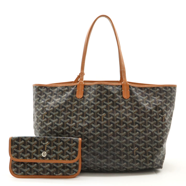 Goyard St. Louis PM Coated Canvas/Leather Tote Bag in Very Good Condition