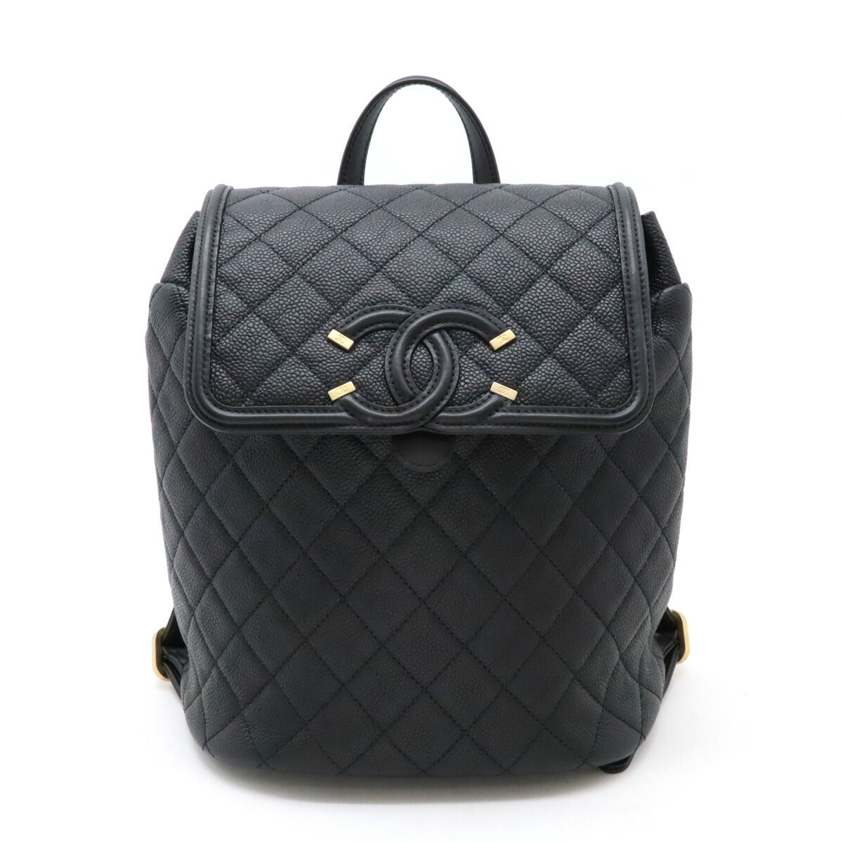 Chanel Caviar CC Filigree Backpack Black