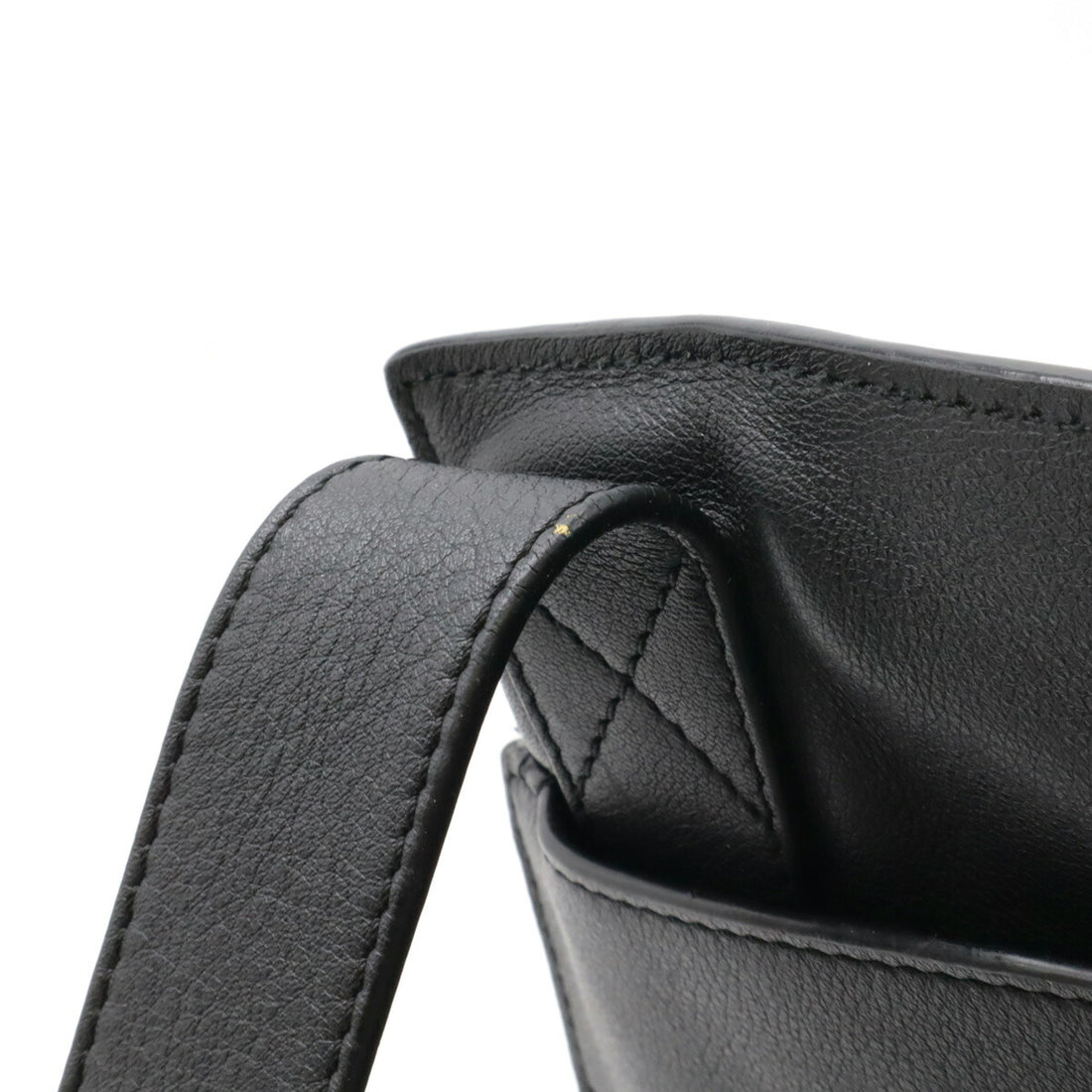 Loewe Anagram T Leather Messenger Bag Black