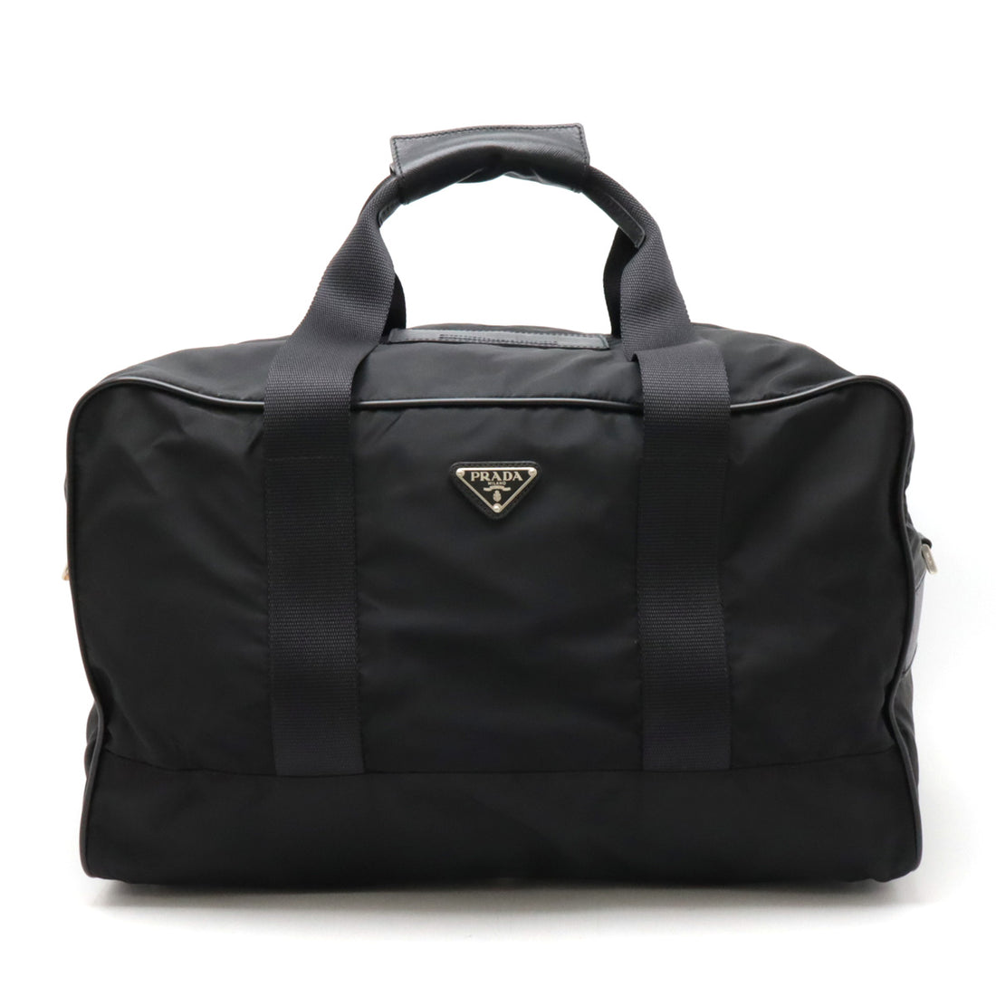 Prada Nylon/Leather Boston Travel Bag V70S