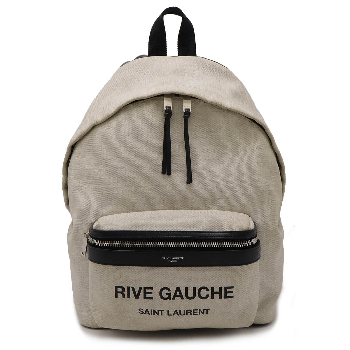 Yves Saint Laurent Rive Gauche Linen Leather Backpack in Very Good Condition