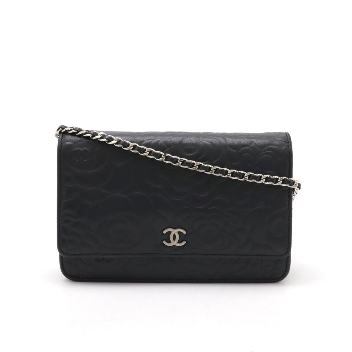 Chanel Camellia Lambskin Chain Wallet Shoulder Bag A47421