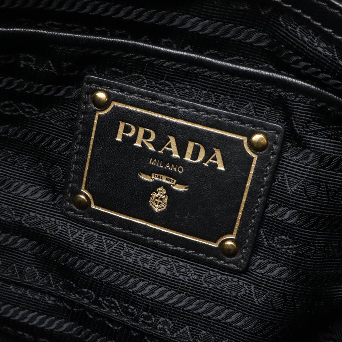 Prada Nylon Leather Gathered Tote Bag BN1336